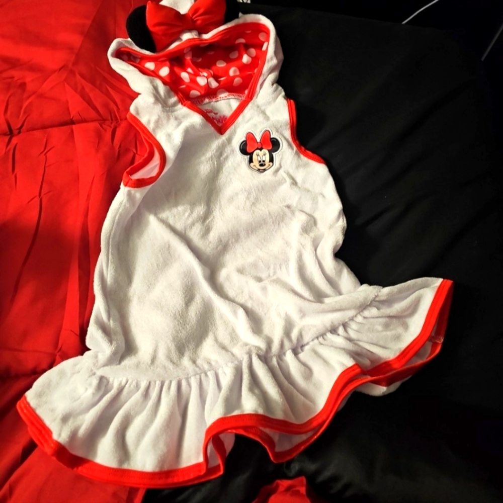 Minnie mouse swimsuit towel cover